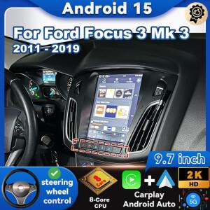 9.7인치 안드로이드 15 카 라디오 포드 포커스 3 Mk 2011 - 멀티미디어 플레이어 오토 2Din 스테레오 DVD 8