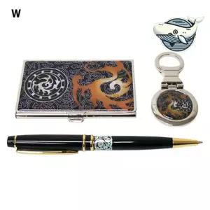 고급스런 삼족오 디자인 금장볼펜과 지갑 KaS5+6VCm