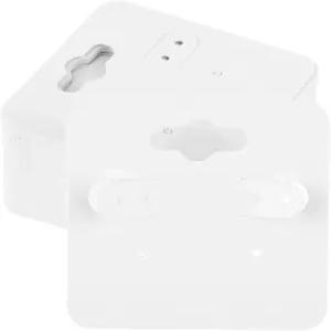 귀걸이 카드 100개 디스플레이 빈 홀더 6홀 골판지 보석 포장 판매용 흰색