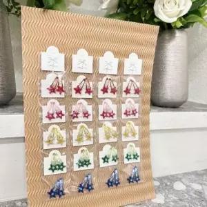 [반려] 강아지 반려견 세트 2P 20개 반짝이별 머리핀 똑딱핀