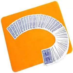 엔저 퍼포먼스 클로즈업 패드 매직 포커 카드 매트 마술사 코인 기믹 액세서리 노란색 16인치 11-3/4인치