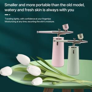 PAKISS 나노 이온 콜드 미스트 에어 브러시 페이스 스티머 스파, 여성용 선물, 휴대용 충전식 모이스처라이