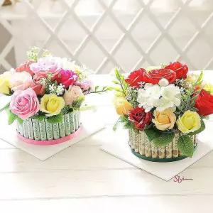 로즈플라워케익 어버이날 용돈박스30 레드 돈케이크 로즈플라워케익용qrs026