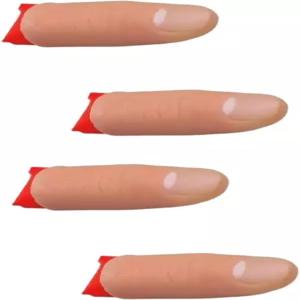 4Pcs 엄지손가락 팁 마술 가짜 실크 사라지는 액세서리를 클로즈업하여 물체가 나타나거나 장식하기