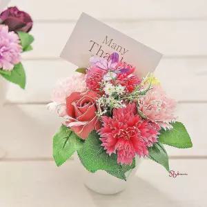 나비 어버이날 비누꽃 화분 핑크 카네이션bcd783