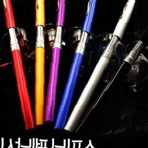 휴대 낚시 장비 펜 형태 접이식 릴 포함 미니 사이즈 낚싯대 낚싯줄 세트 구성