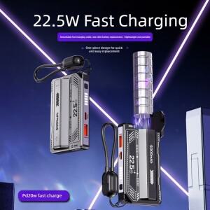 1개 21700 배터리 메카 스타일 DIY 파워 뱅크 케이스 휴대용 분리형 고속 충전 저장 박스 미포함