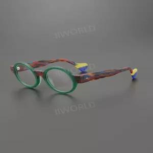 일본Ti 프리미엄 안경테 남녀공용 복고풍 X세대 두꺼운 대형 원형 뿔테 레트로 패션안경