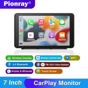 안드로이드오토 카플레이 오토 차량용품 아이디어상품 Pionray 휴대용 CarPlay 7 자동차 스테레오, 무선