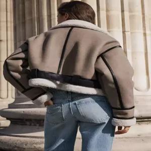 EAMT 크롭자켓 무스탕 퍼 봄가을 여자자켓 YJ3