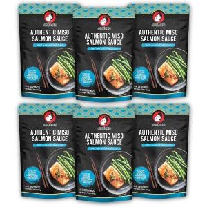 오타후쿠 일본 미소 연어 소스 - 위한 달콤하고 고소한 유약 7.05온스 6팩