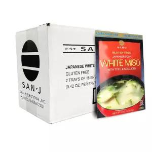 산제이 - 화이트 미소 수프 정통 일본 믹스 0.42온스 패킷 36팩
