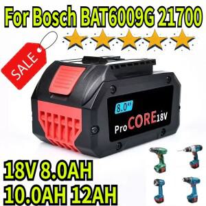 18V 8.0AH 프로코어 충전식 배터리 보쉬 호환 무선 공구용 BAT6009G 고출력 파워