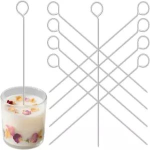 DIYEAH 10팩 캔들 심지 센터링 바늘 7.87인치 제작용 날카로운 뾰족한 정렬 핀 정밀한 배치 및 제작을 위한