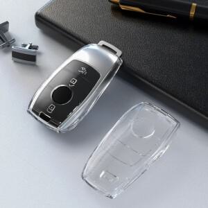 메르세데스 벤츠 E C S 클래스 E200 W213 S550 키 쉘 보호대 용 TPU 투명한 자동차 케이스 커버
