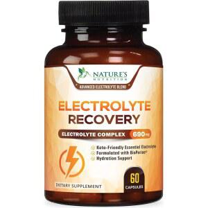 일일 전해질 보충제 정제 - 수분 보충제를 9가지 필수 및 미네랄, 러너용 소금 정제, 비건, 무설탕, 케토 친화적, 비유전자변형식품 60정 60인분