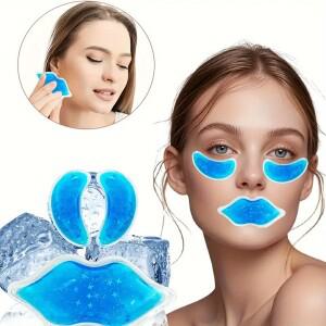 3개/대 아이  립 젤 팩 유연한 재사용 가능 냉각 패드 화장품 부상 통증 완화 또는 입술 수술을 위한 압축