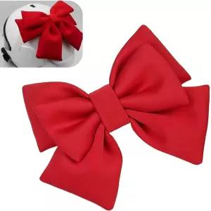 목스크루크 오토바이 헬멧 활 장식 7.87인치 x 10.24인치 오버사이즈 귀여운 스티커 빨간색