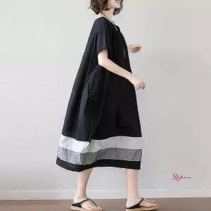 여름 쉬폰 면 임부복 빅사이즈 롱린넨 원피스 치마 면원피스ssu326