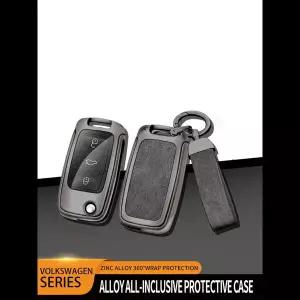 호환  자동차 아연 합금 키 패키지 자동차 키체인 키케이스 폭스바겐 티구안 골프 4 5 제타 비틀 시로코 파