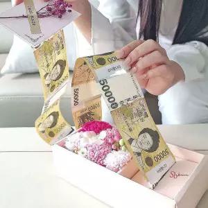 반전 어버이날 핑크 용돈케이크 카네이션용돈박스 어버이날용hij584