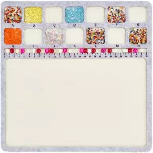 베네크레아 사각 펠트 비즈 디자인 보드 센티미터 알파벳 눈금 트레이 패드가 있는 중간 매트 아트