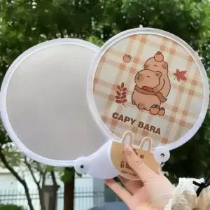 캐릭터부채 미니부채 접이식부채 반사판 여름필수 체크바라 KK874
