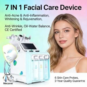 전문가용 7in1 하이드로 더마브레이션 딥 클렌징 피부 재생 워터 옥시젠 제트 페이셜 다이아몬드 필링 뷰