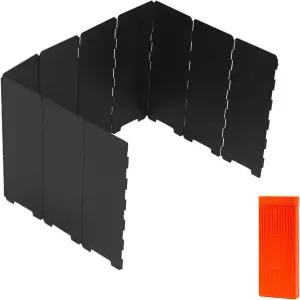 캠핑용 블랙 스토브 윈드스크린 경량 알루미늄 야외 윈드실드 레인지 윈드가드 글램핑 하이킹 피크닉