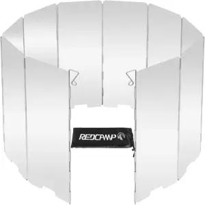 레드캠프 접이식 야외 스토브 윈드스크린 휴대용 가방이 있는 알루미늄 캠핑 윈드실드 10판 가벼운 부탄