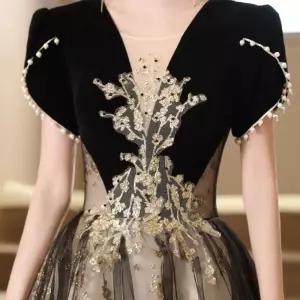 성악드레스 연주 악기 공연복 시상식 파티 이브닝 합창 회색