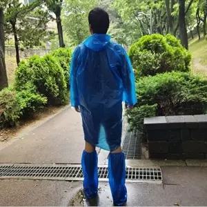 신발방수 일회용 방수 비닐 우비 장화 세트