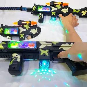 디스코볼 장착 LED조명 음향효과 빛나는 무기완구 실내놀이 남아선물 역할극