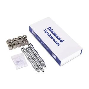 코튼 필터 다이아몬드 미세 박피 기계 액세서리, 스테인레스 헤드, 9 팁 3 완드