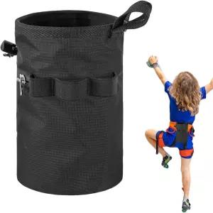 암벽 등반 초크백 체조용 허리 벨트 지퍼 포켓이 있는 웨이트 팅 장비 디스크 골프 월 바 수영장 볼더링