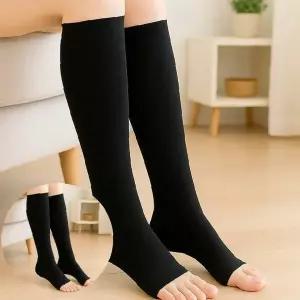 발목보호 무릎아래 착압밴드 XL 검정 발가락오픈형 다리순환 종아리관리 일상용