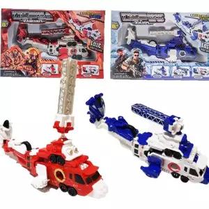 특수부대 출동세트 합체로봇 헬리콥터 오토바이 장갑차 긴급구조 변형완구