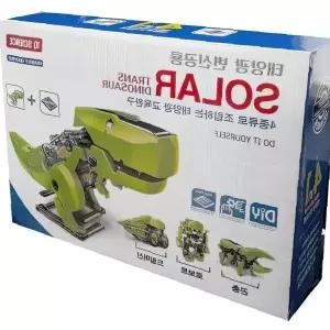 태양광 에너지 공룡 로봇 변신 합체 조립 세트 초등 남아 과학 교육 완구 선물용