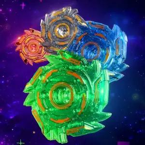 발광 회전 팽이 줄 당김 작동 방식 레트로 감성 실내 놀이 어린이 완구