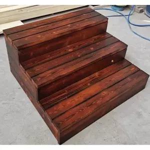 나무 계단 원목 스텝퍼 나무계단 현관 키높이 목재 강아지