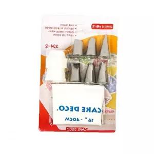 케이크 장식 짤주머니 커플러 깍지 6종 세트 대형 생크림 데코레이션 제과 도구