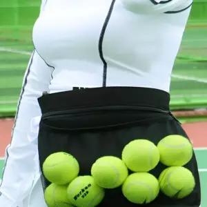 통기성 테니-스공 수납 스포츠 허리파우치 소형 메쉬가백 탁구가방 훈련 보조 운동 보관 셔틀콕 탁구치