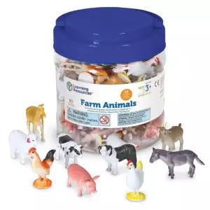 동물 모형 수세기 학습교구 미니 피규어 수셈판 원리이해