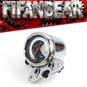 혼다 스즈키 카페 레이서 공용 오토바이 주행거리계 타코미터 속도계 부품 12V 듀얼