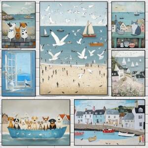 500 PCS 퍼즐 여름 바다 갈매기 고양이와 개 Diy 생일 선물 홈 인테리어 가족 게임