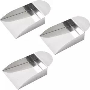 써니클루 3Pcs 작은 구슬 삽 숟가락 스쿱 실버 메탈 스테인리스 전문 다이아몬드 주얼리 미니 플랫