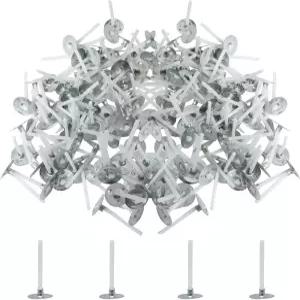 500개 티 라이트 캔들 윅 1인치 로우 스모크 금속 탭이 있는 면 프리 왁스 생일 파티를 위한 제작 용품