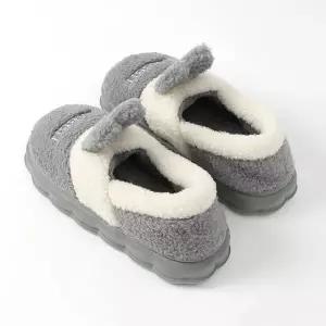 [에이치플러스몰]TBZ 토끼뽀글이 보온 털실내화 255-260mm-색상랜덤발송