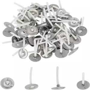 PH PandaHall 500개 캔들 윅스 1인치 로우 스모크 티 라이트 금속 탭 포함 홀리데이 웨딩 생일 파티