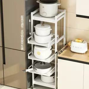 밭솥 슬라이딩 선반 철제 정수기 렌지대 수납장 4단 오븐